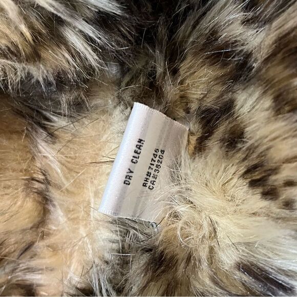 Sport Haley Faux Suede Leopard Print Vest Medium – Faux Fur Lined, Front Pockets - Picture 12 of 16